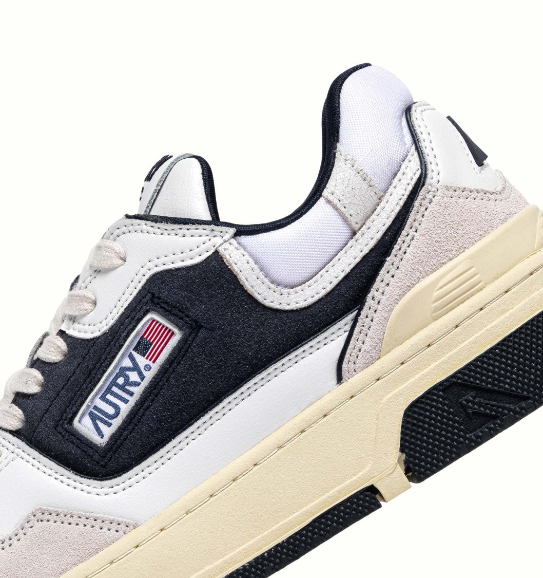 Autry Low-Top Sneakers With Textured Panels And Blue Accents