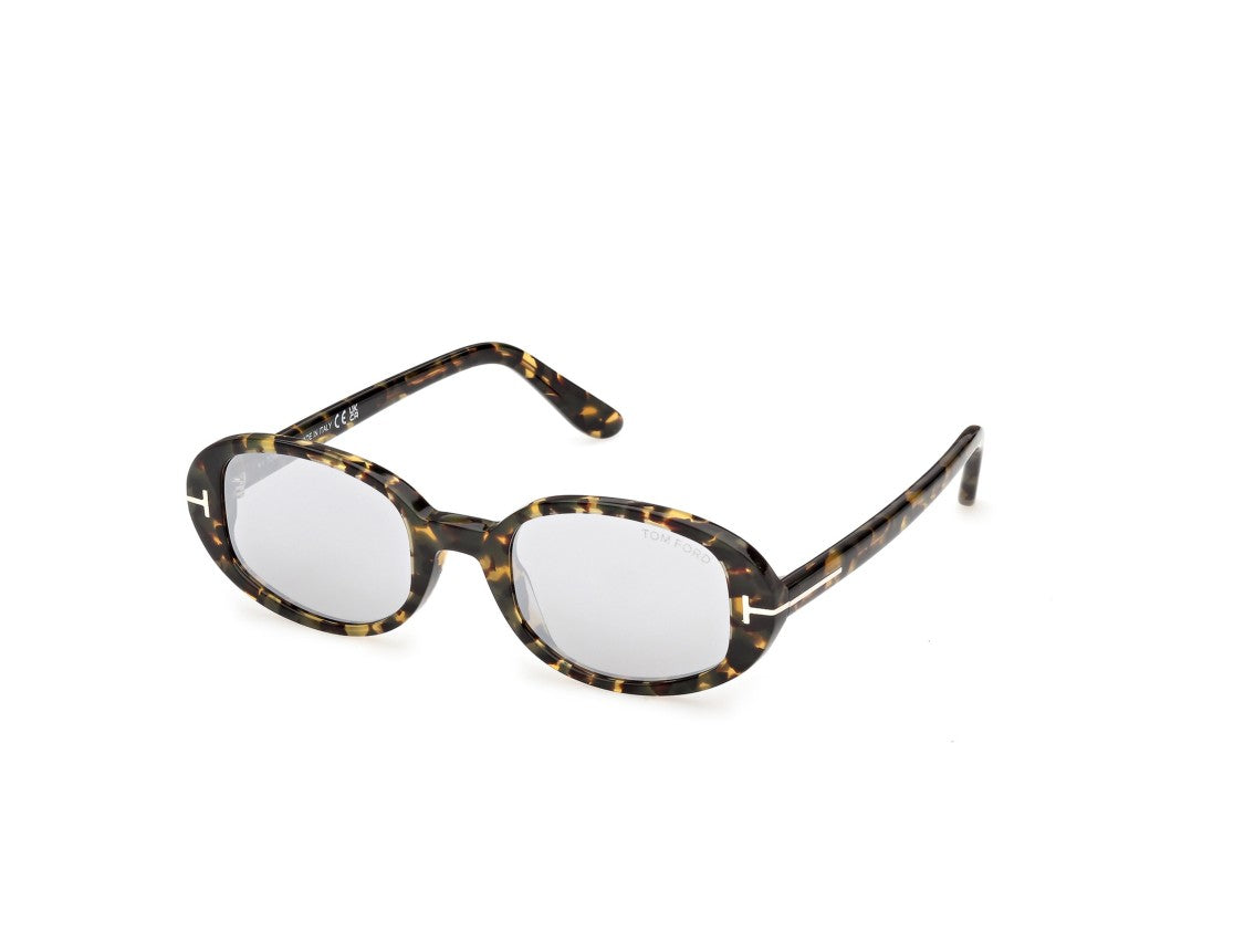 Tom Ford Tortoiseshell Ft1364 Oversized Sunglasses