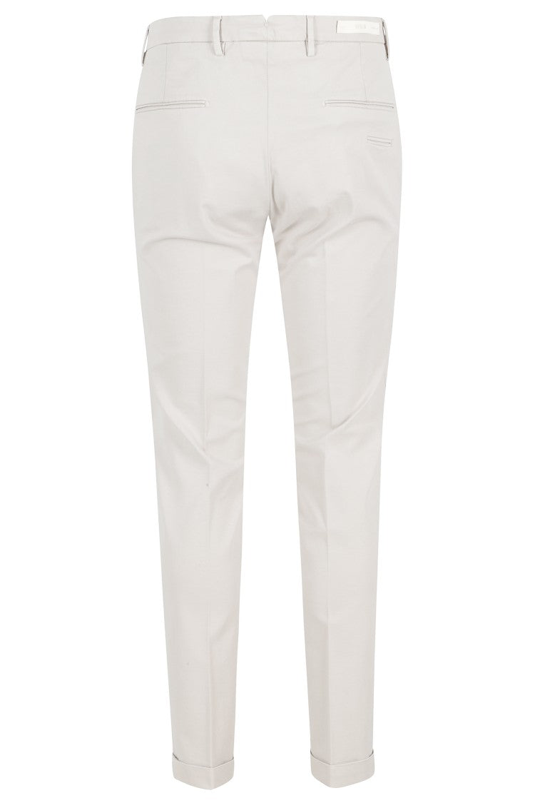 Briglia Beige Tricotina Medium Waist Cotton-Blend Straight-Leg Pants