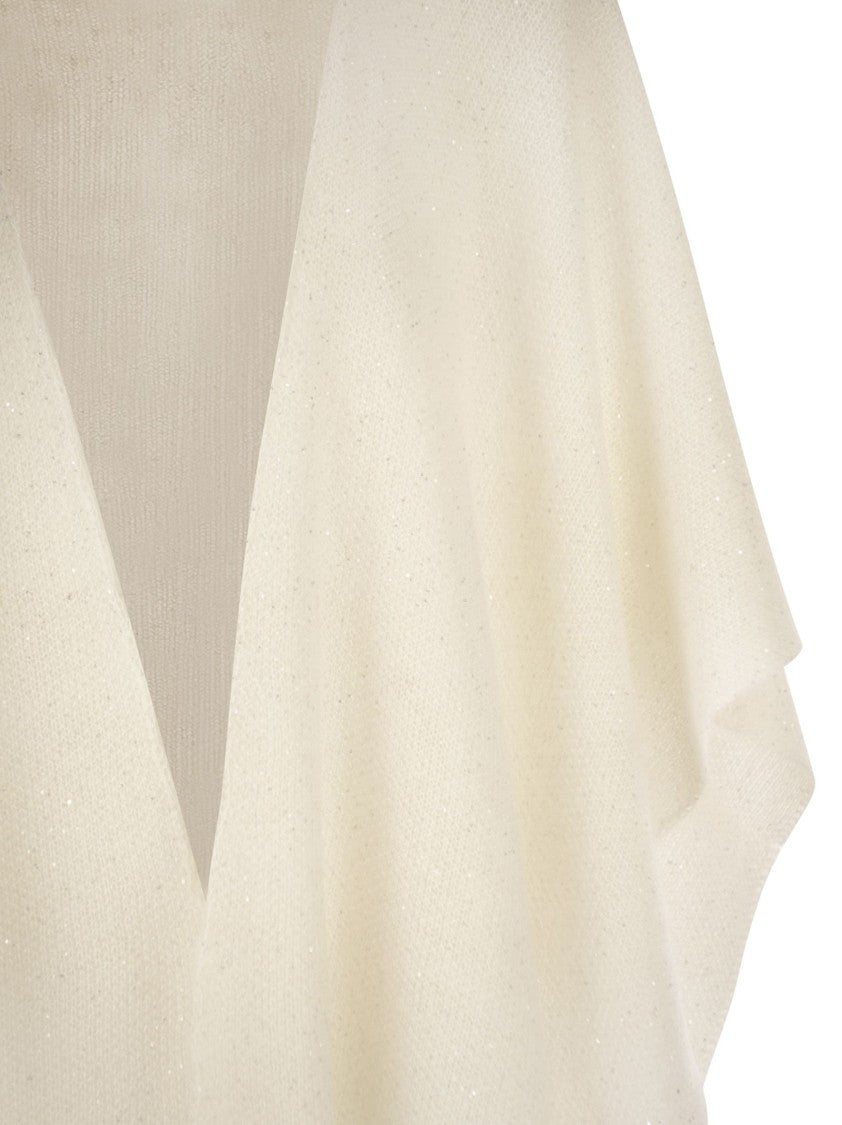 Fabiana Filippi Open Cape In Mohair And Alpaca