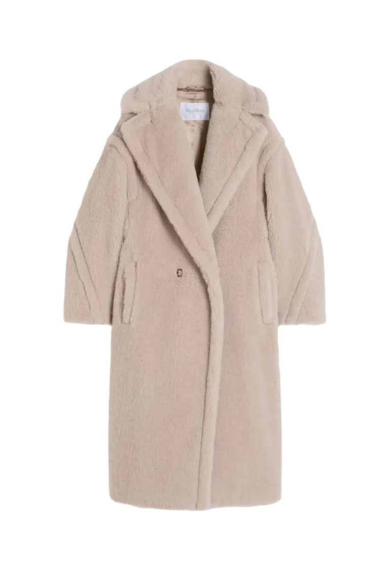 Max Mara Beige Tedgirl Plush Double-Breasted Alpaca-Blend Coat