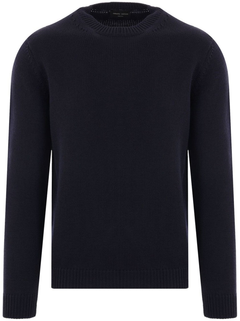 Roberto Collina Crew Neck Knitwear In Extrafine Merino Wool