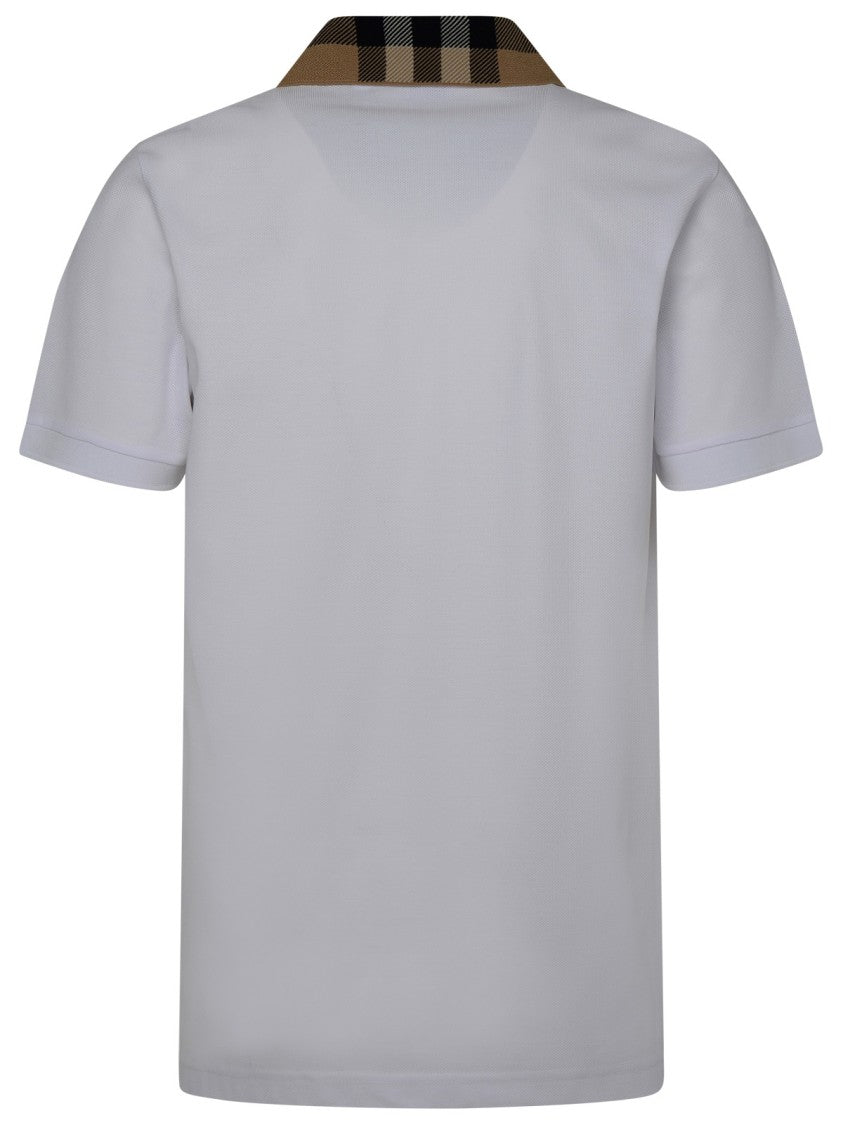 Burberry Cody White Cotton Polo Shirt