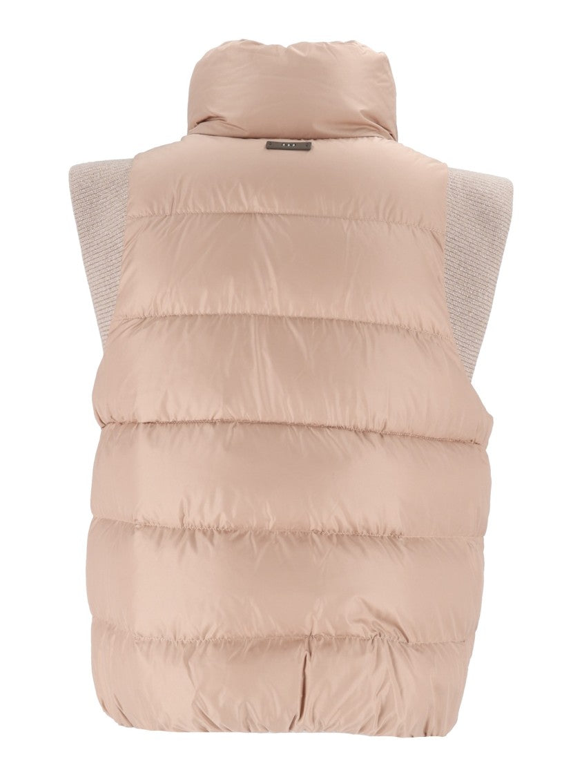 Peserico High-Collar Padded Quilted Vest