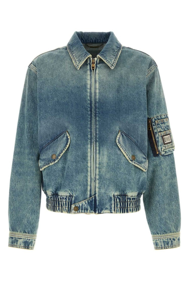 Dolce & Gabbana Denim Bomber Jacket
