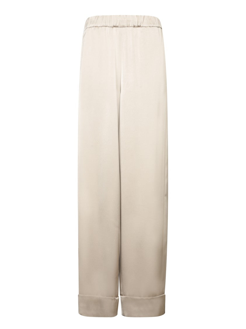 Blanca Vita Tailored Beige Trousers With Elasticated Waistband
