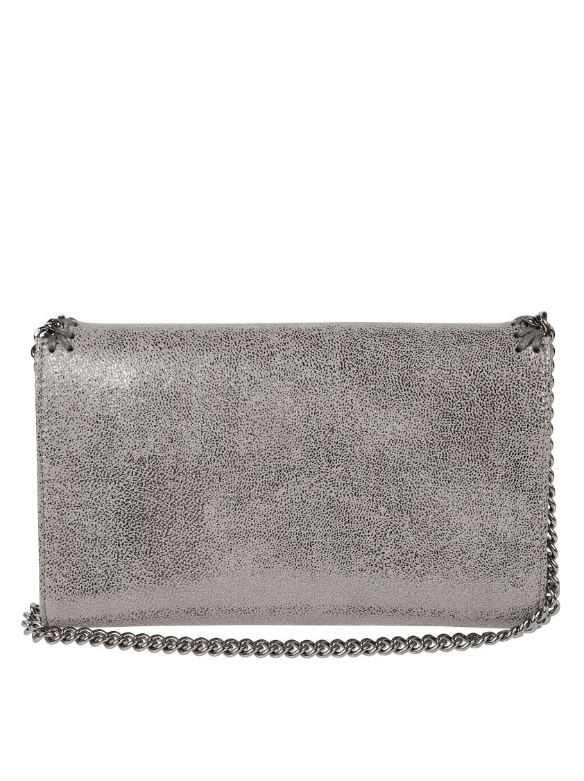 Stella Mccartney Textured Silver Clutch Bag