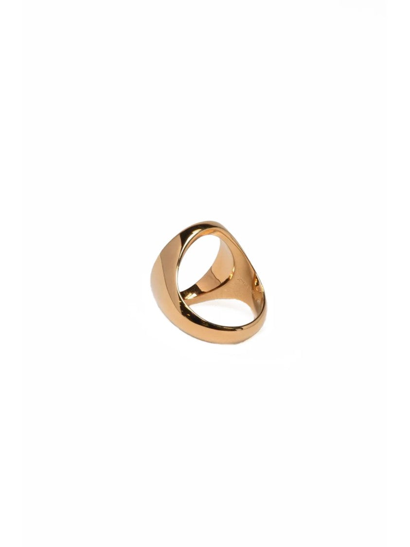 Mm6 By Maison Margiela Gold Brass Minimalist Ring