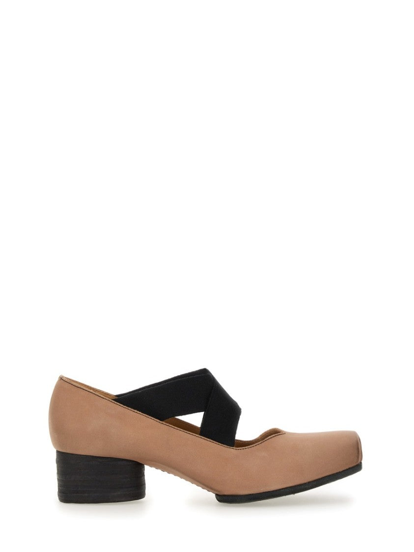 Uma Wang Ballerina In Pelle With Rounded Toe