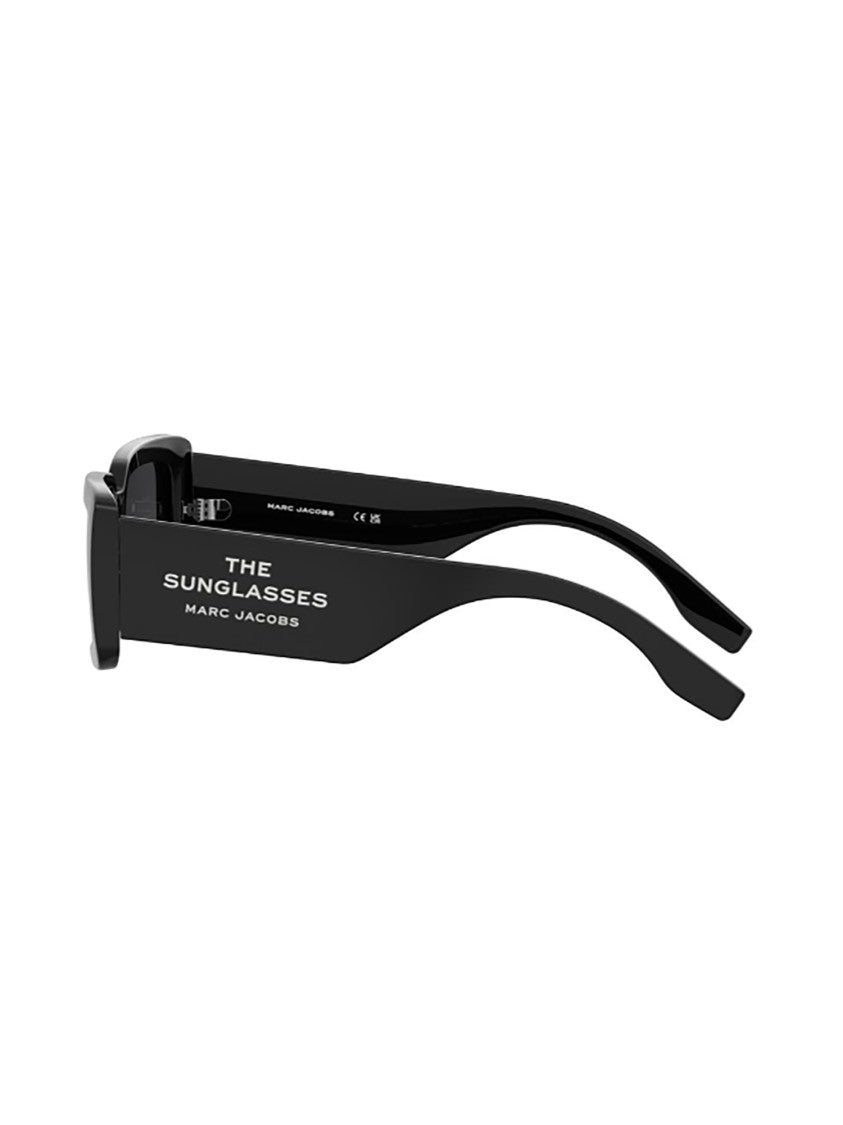 Marc Jacobs Oversized Square Black Sunglasses With Distinctive Frame Design