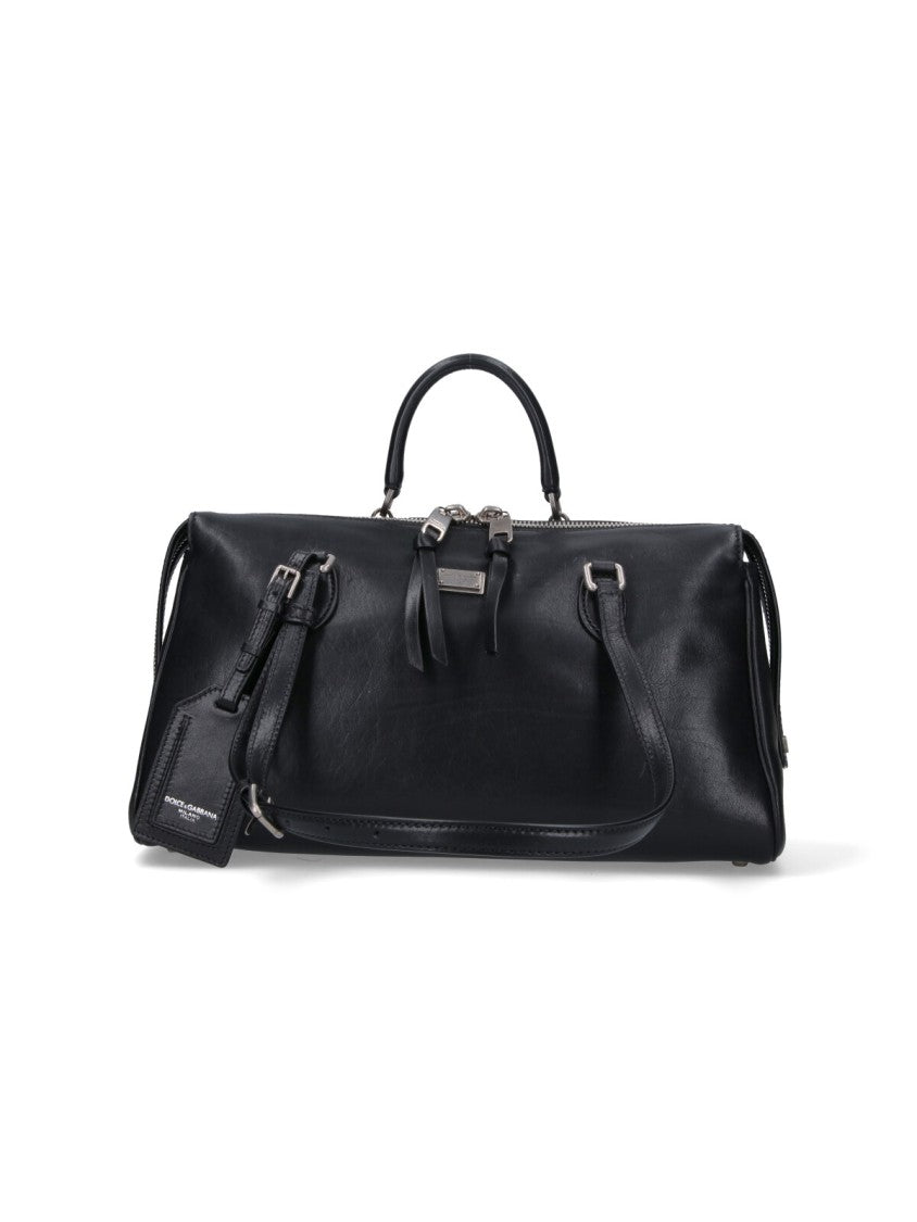 Dolce & Gabbana Structured Black Bag With Minimalistic Design