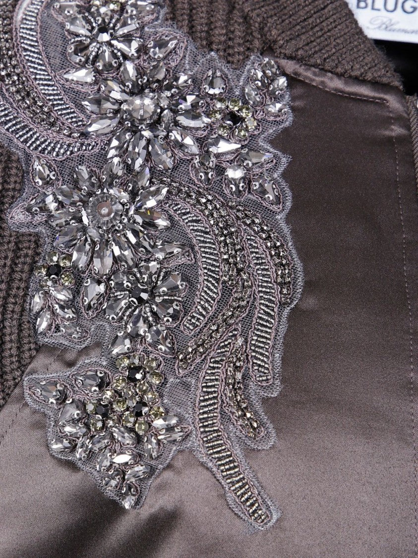 Blugirl Brown Jacket With Satin Front