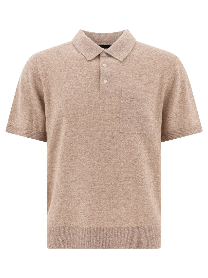 Vince Linen, Wool And Chashmere Polo Shirt