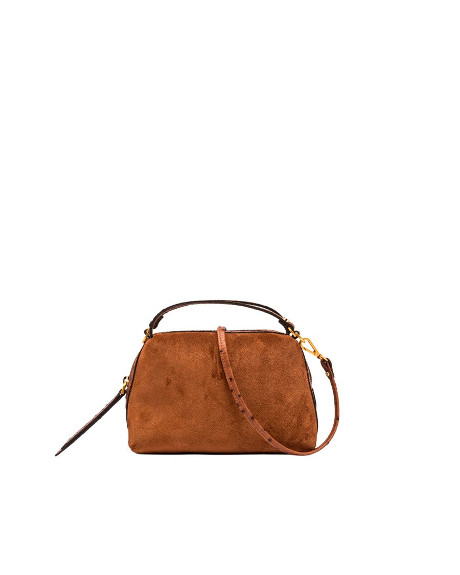 Gianni Chiarini Cognac Alifa Suede Crossbody Bag