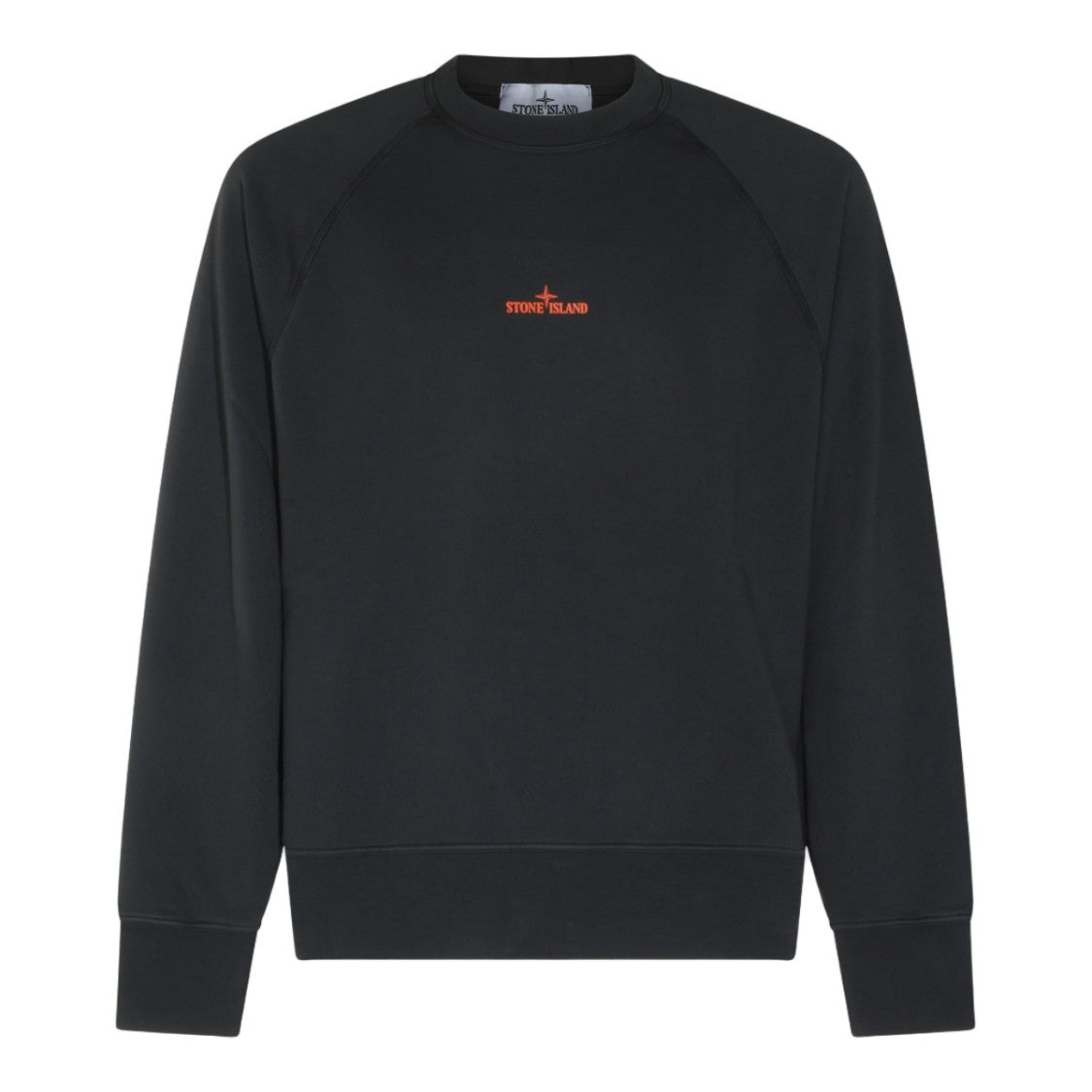 Stone Island Relaxed Fit Crew Neck Sweater With Distressed Logo Print