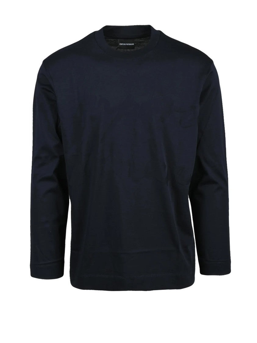 Emporio Armani Crew Neck Cotton T-Shirt With Minimalist Design