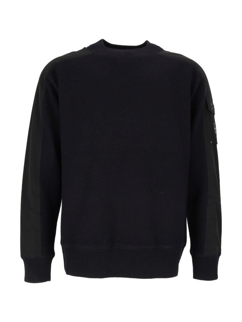 Murphy & Nye Blue Nights Ensign Arm Pocket Crewneck Sweater