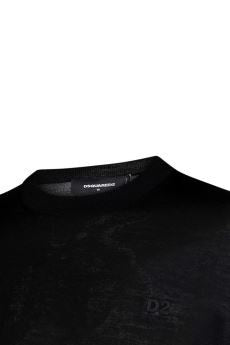 Dsquared2 Refined Blue Knitwear With Round Neckline And Long Sleeves