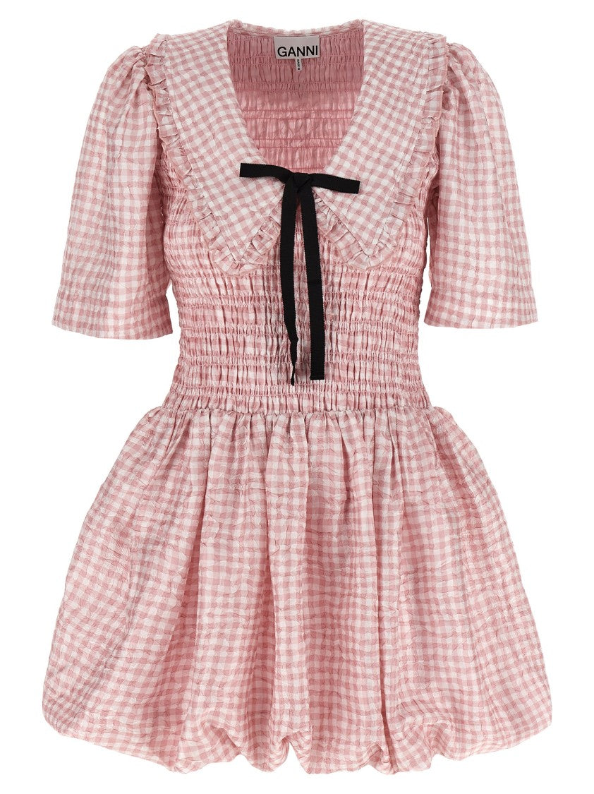 Ganni Pink Check' Dress