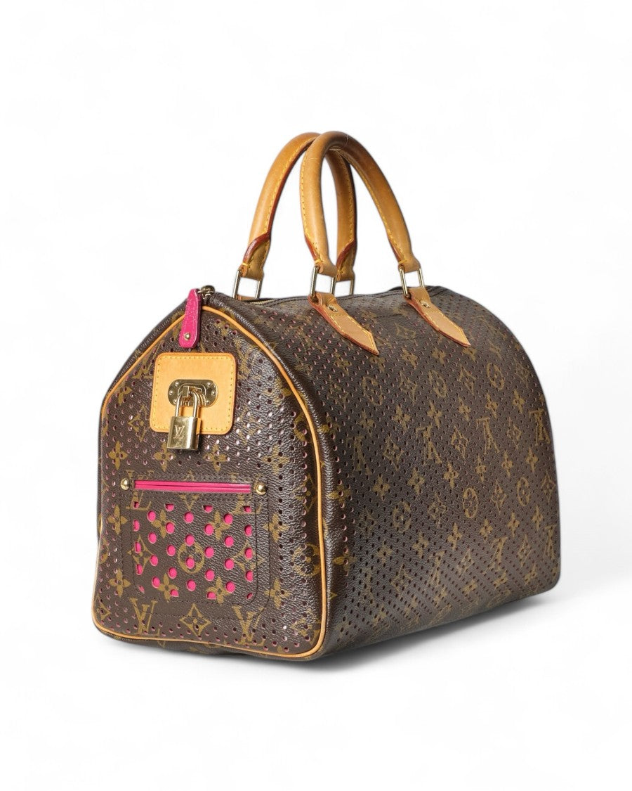 Louis Vuitton Speedy 30 Monogram Perforated Fucsia
