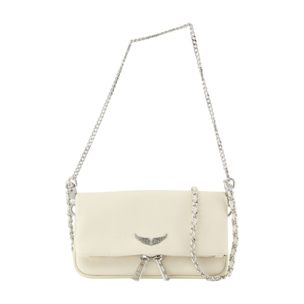 Zadig & Voltaire Rock Nano Wallet On Chain - Leather - White