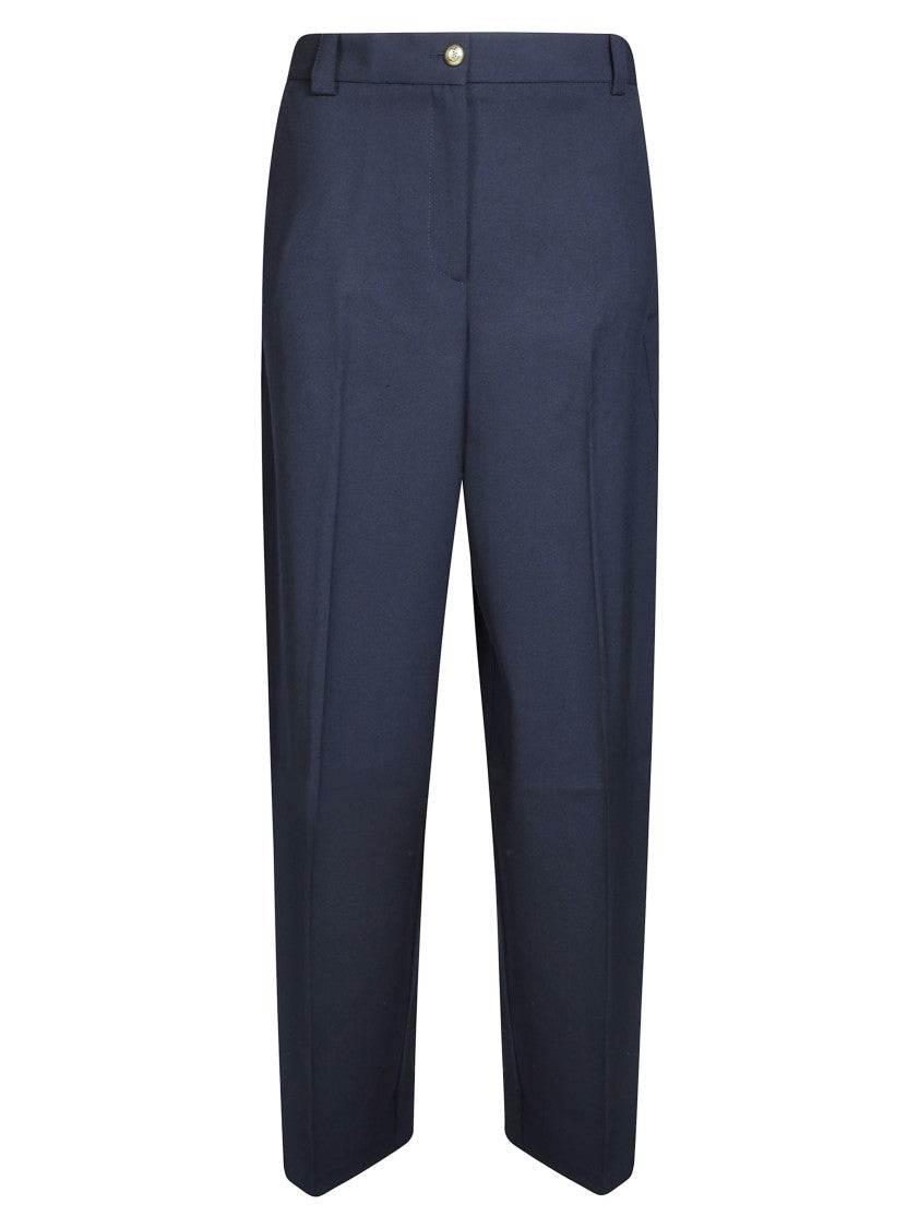 Pinko Balbino Diagonale Embossed Straight-Leg Pants