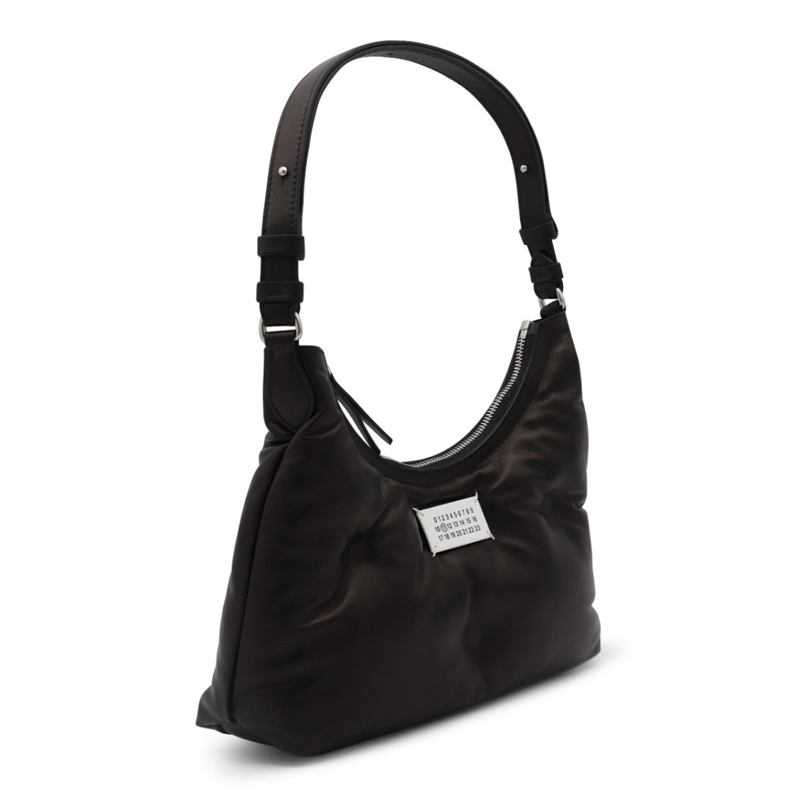 Maison Margiela Black Leather Glam Slam Hobo Bag