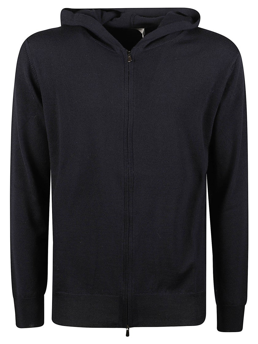 Altea Full-Zip Hooded Virgin Wool Knit Sweater