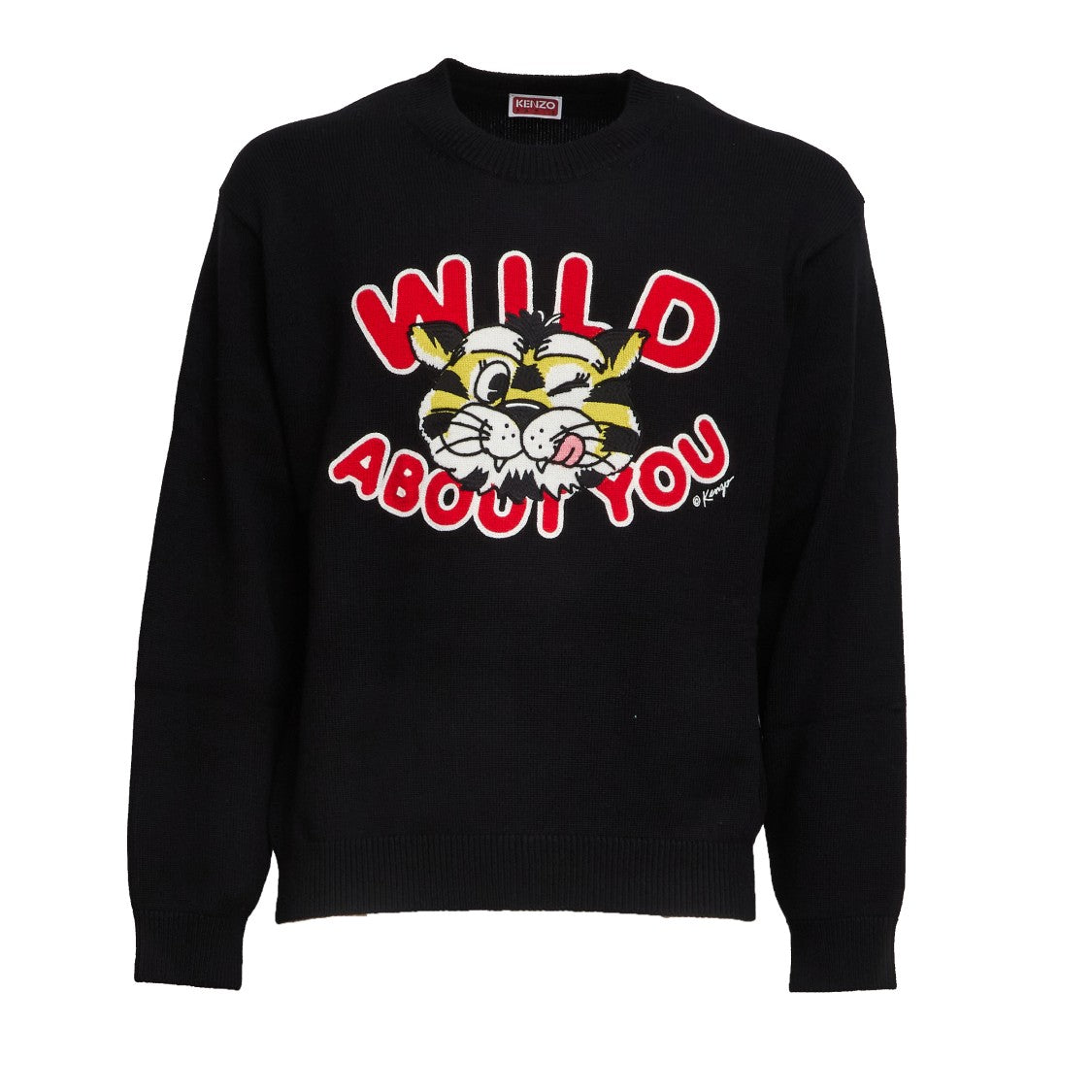 Kenzo Wild Tiger Intarsia Wool Cotton Sweater