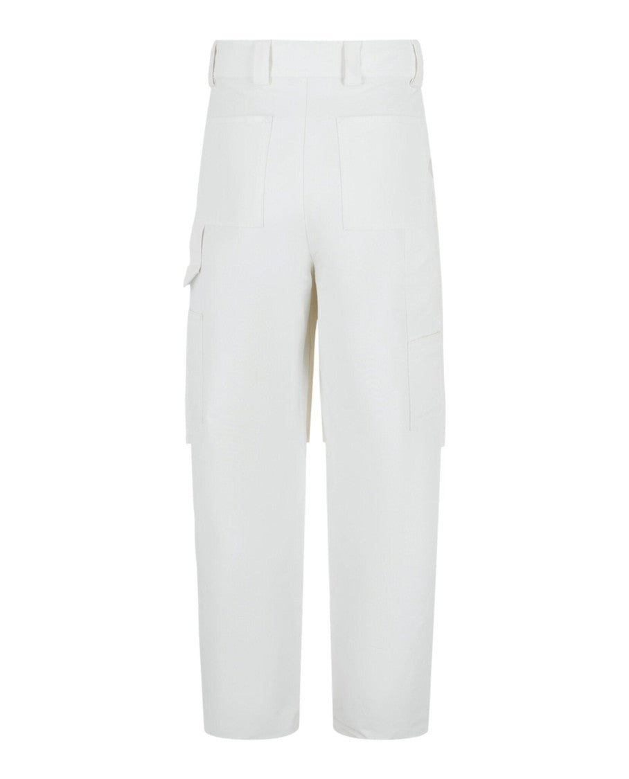 Off-White Double Layer Carpenter Pants With Utility Features