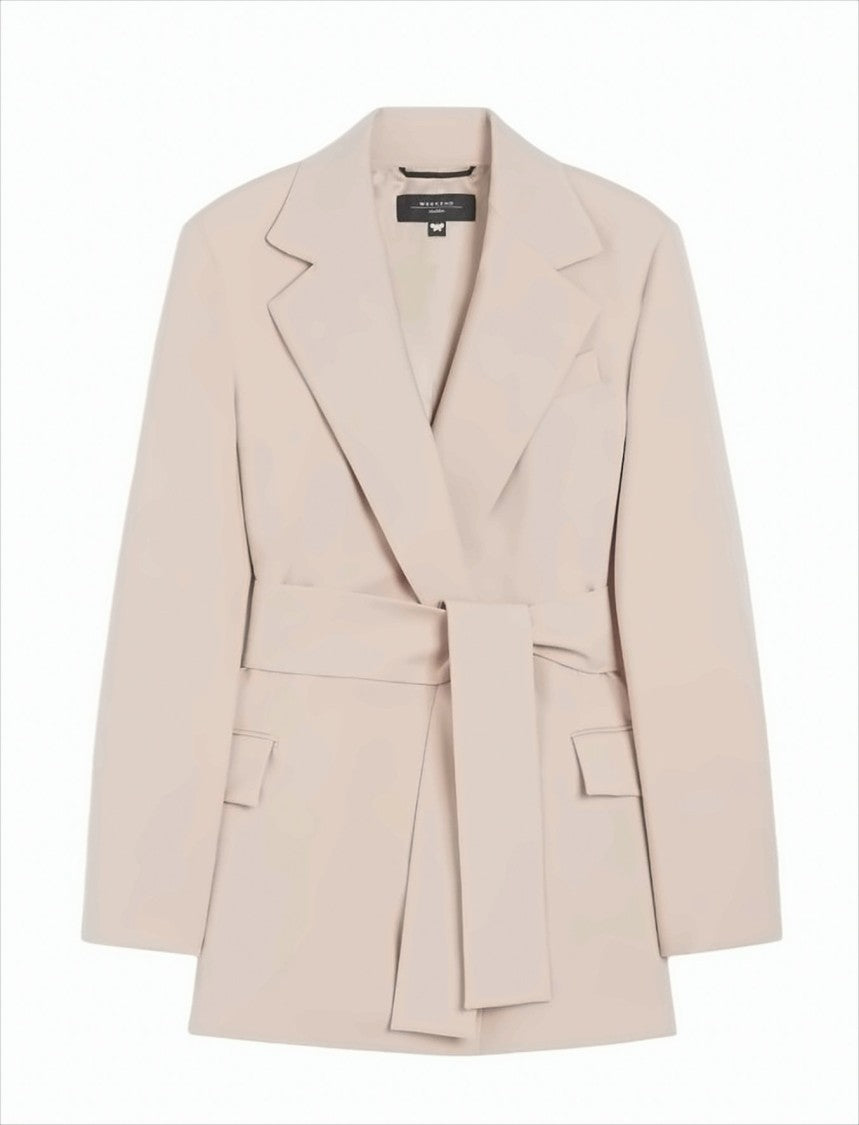 Weekend Tailored Natural Wool Jacket With Belt