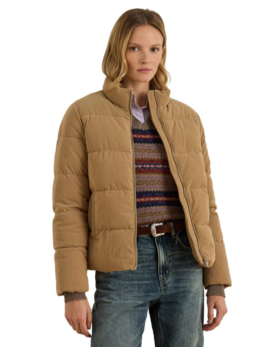 Lauren Ralph Lauren Corduroy-Textured Insulated Puffer Coat