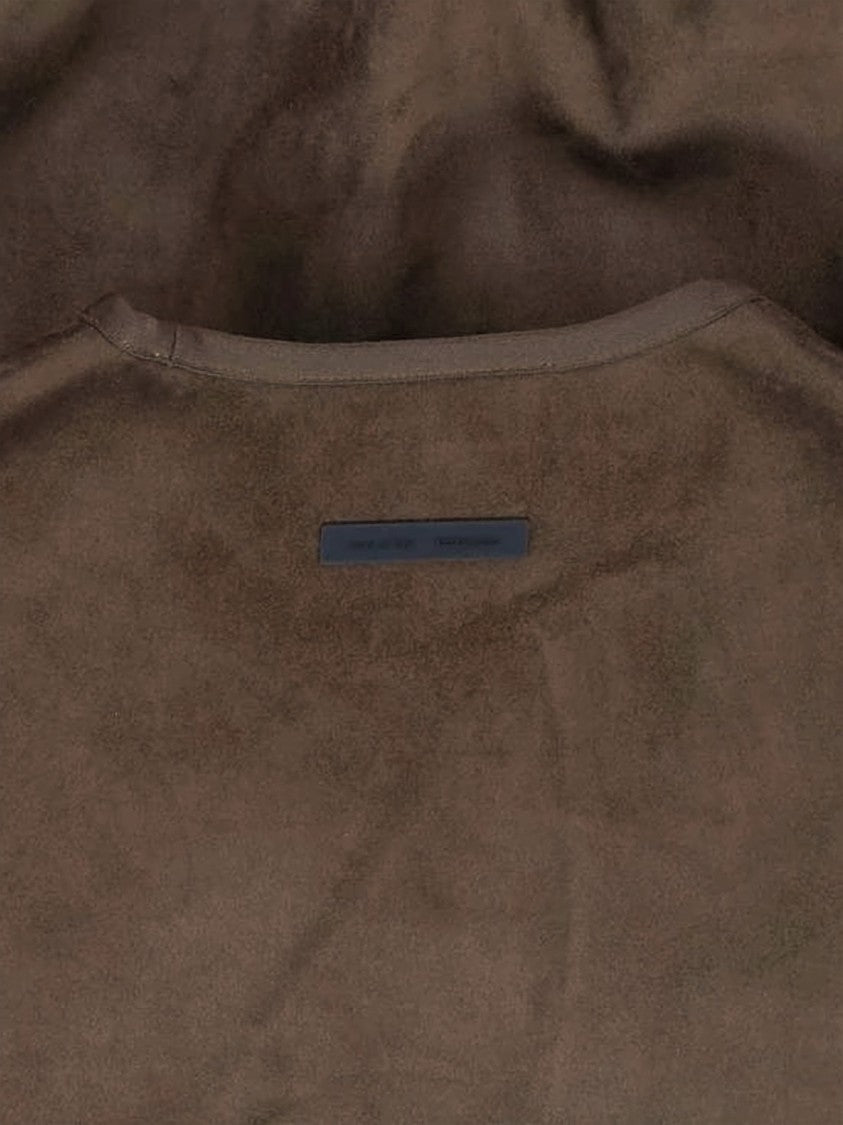 Fear Of God Long-Sleeve Suede-Like Top With Bold Logo