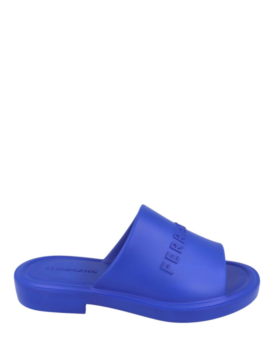 Ferragamo Giuneva Logo Embossed Slides