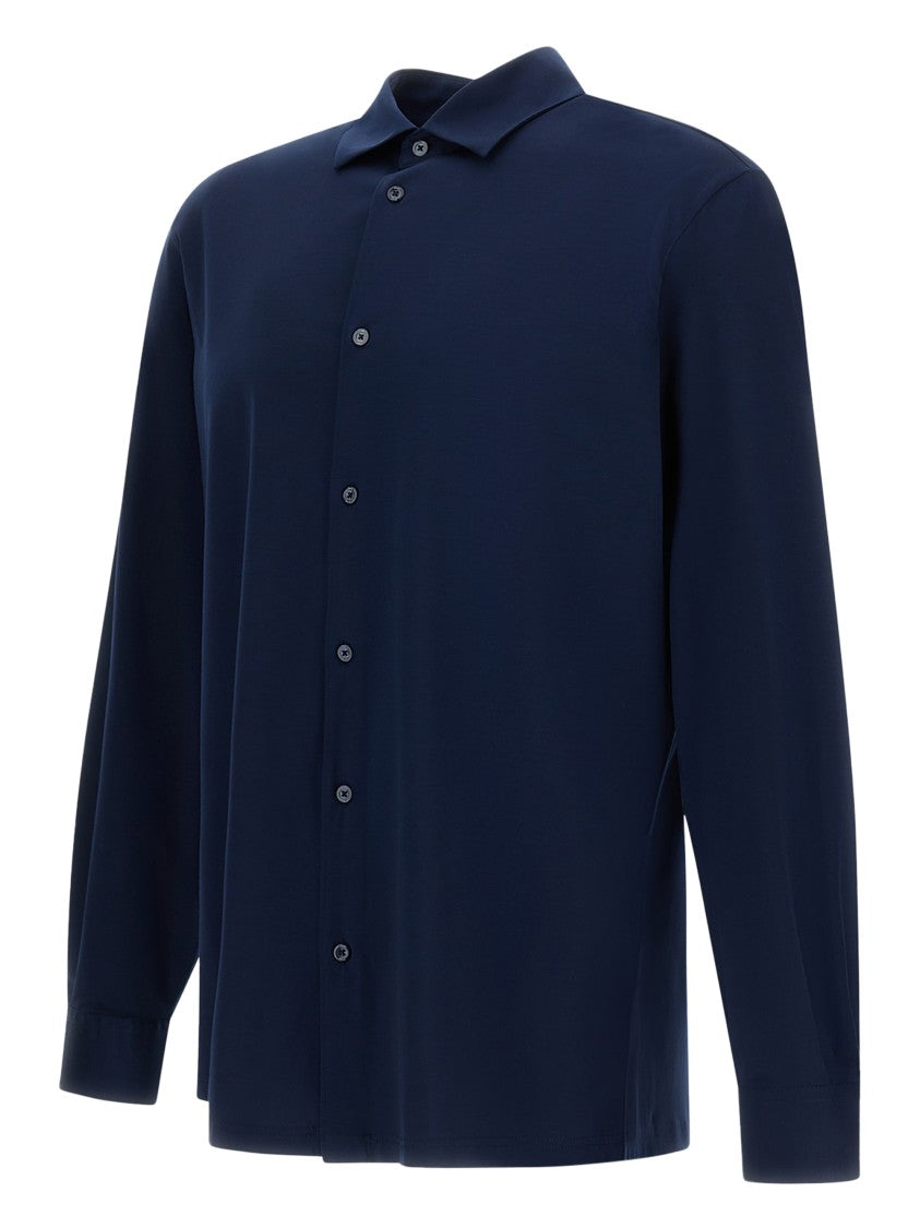 Herno Long-Sleeve Casual Shirt With Classic Collar And Button-Down Front