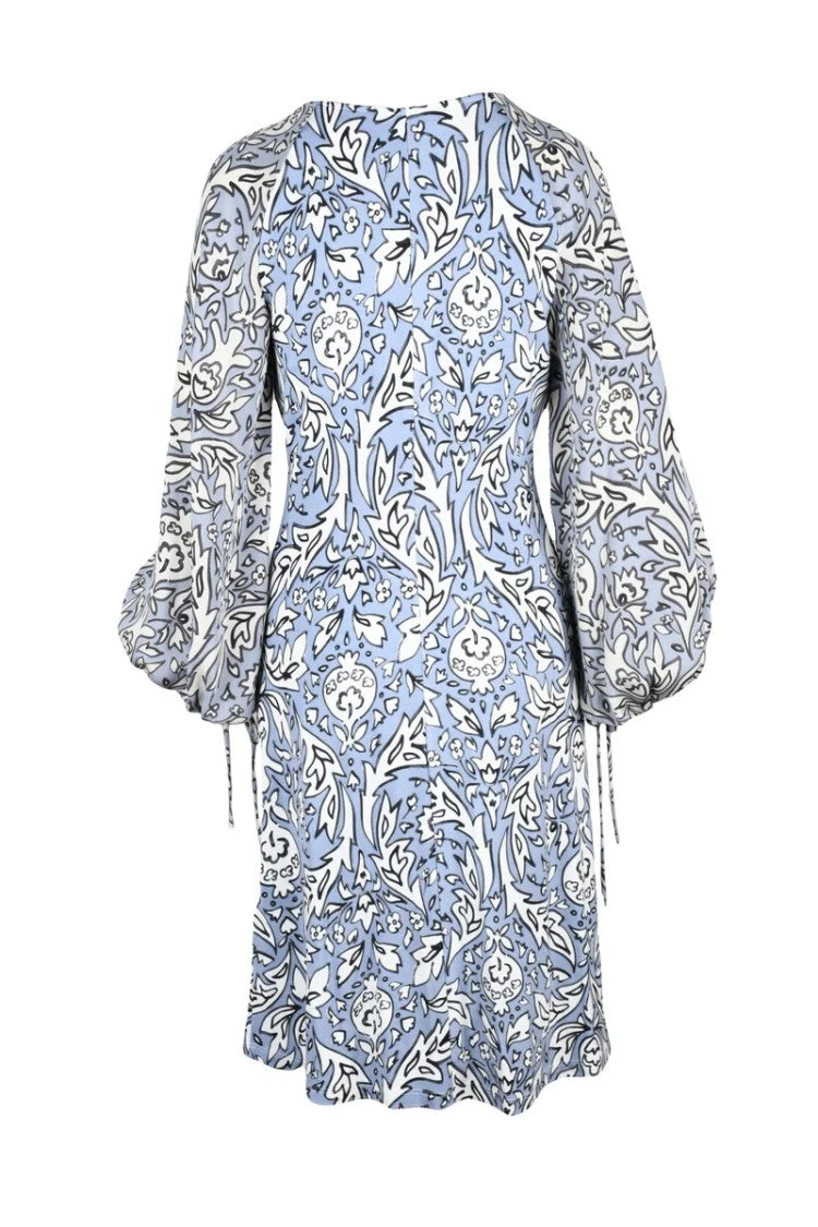 Max Mara Orata Midi Dress - White/Avio