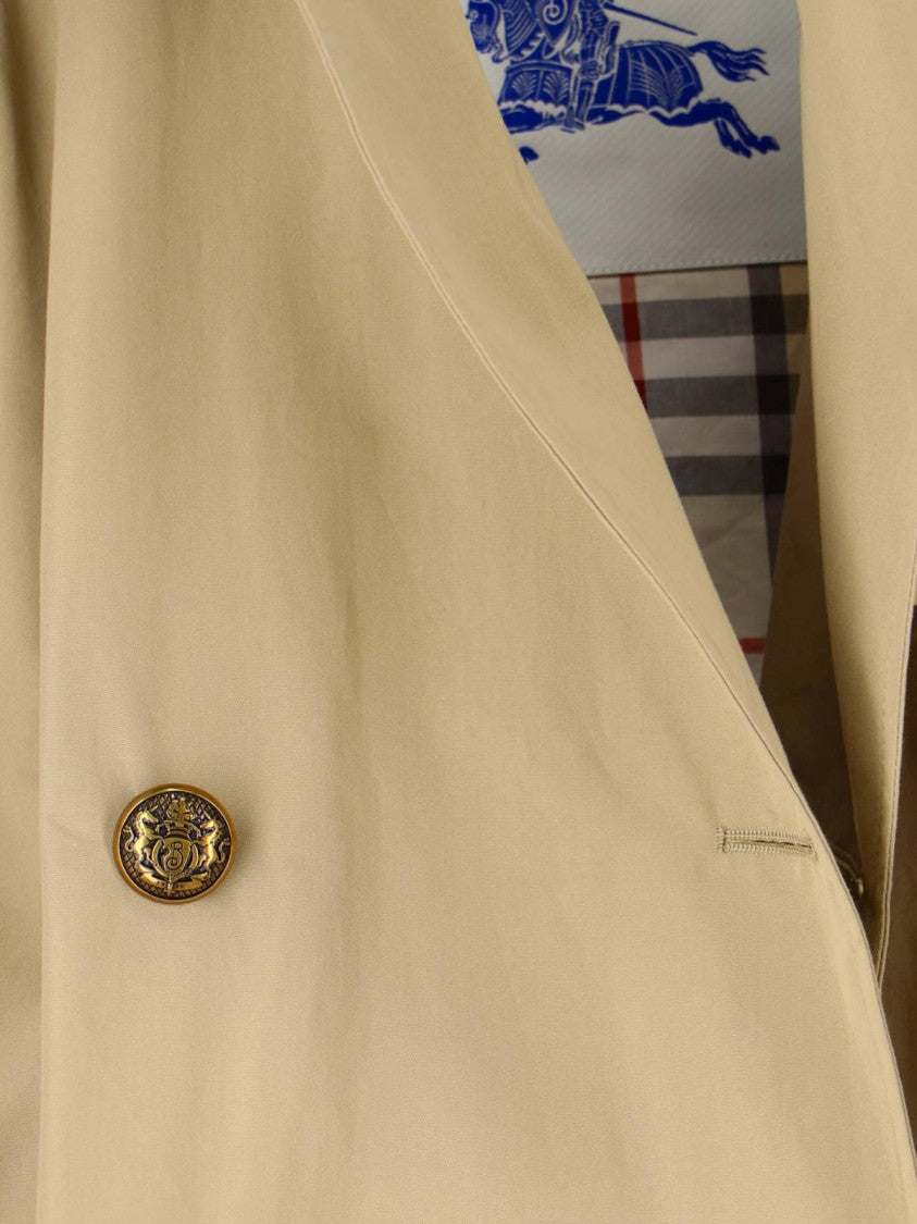 Burberry Beige Belgravia Double-Breasted Cotton Trench Coat