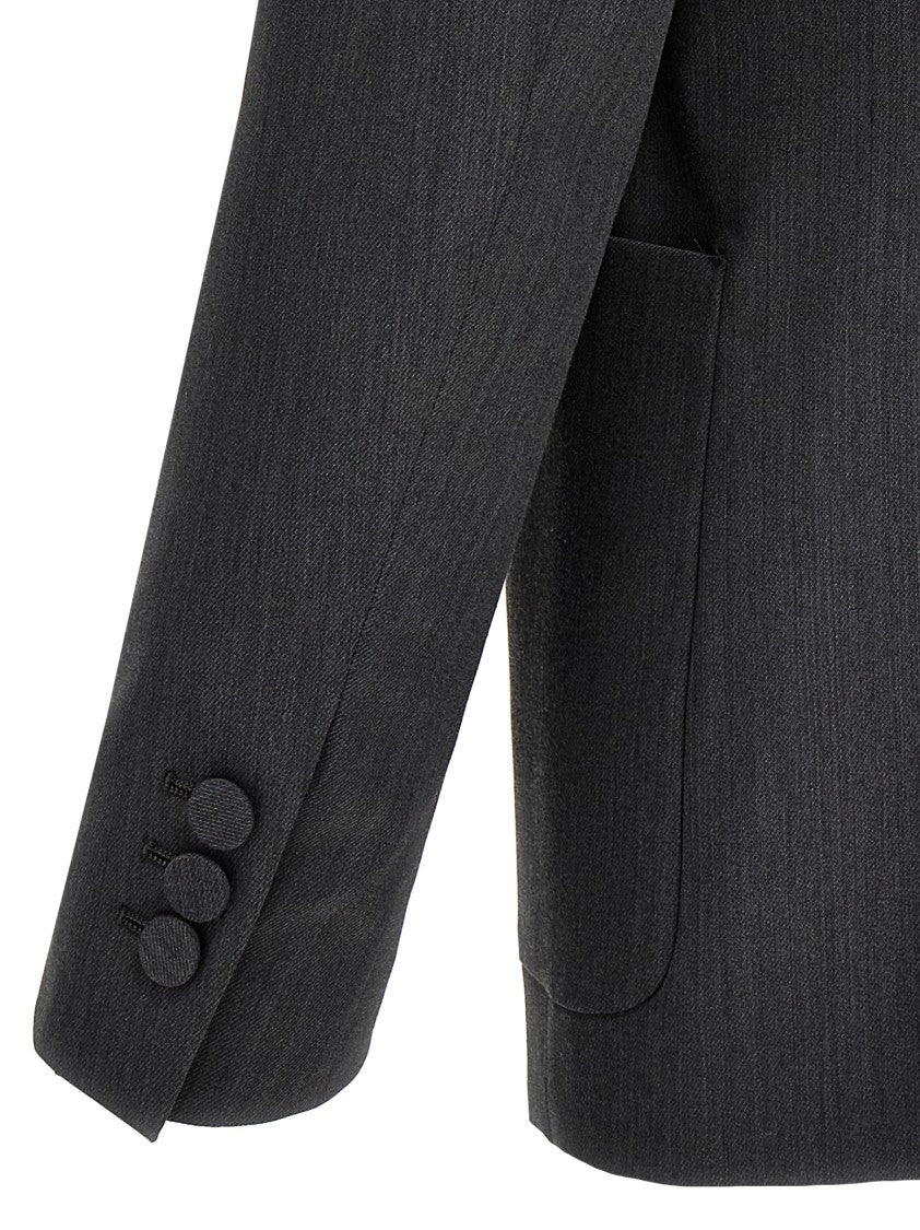 Palm Angels Monogram Pocket Single-Breasted Wool Blend Blazer