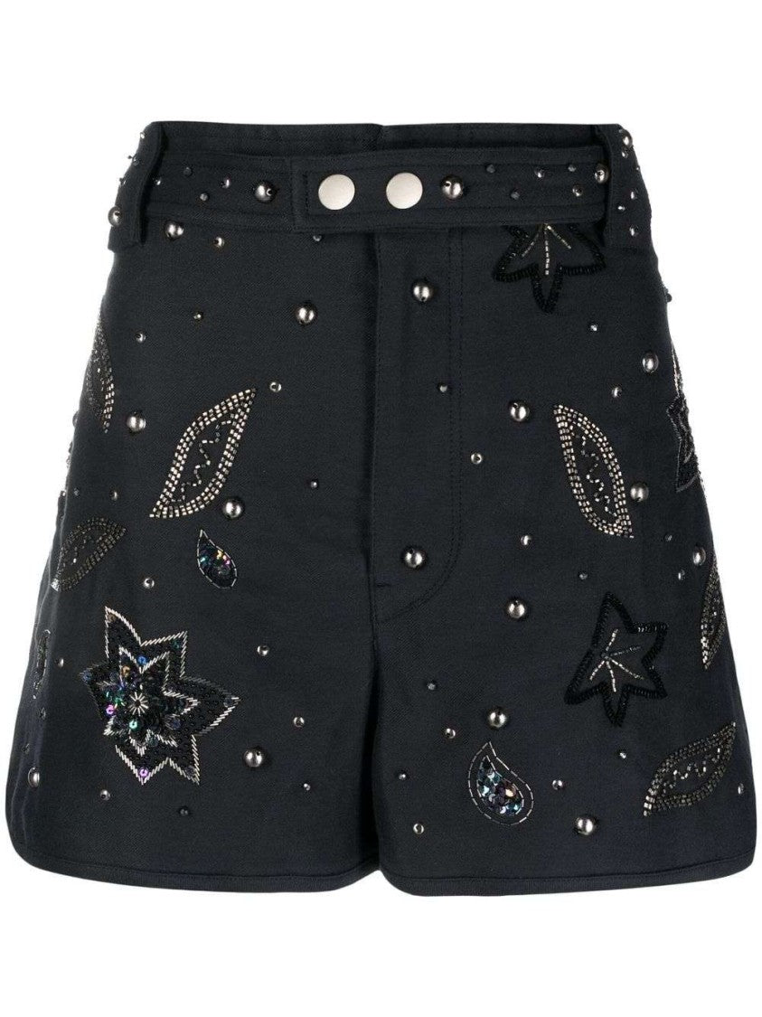 Isabel Marant Kayneliae Embroidered Shorts
