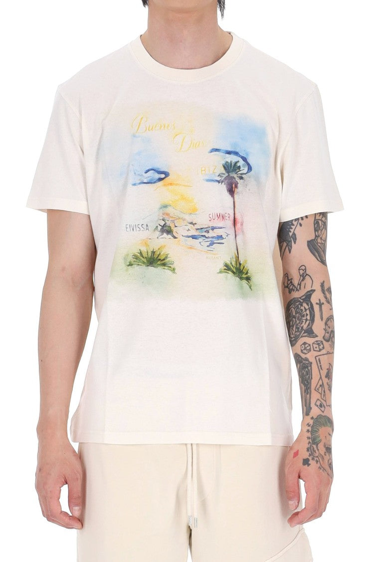 Isabel Marant Honore Paris Front Graphic Cotton T-Shirt
