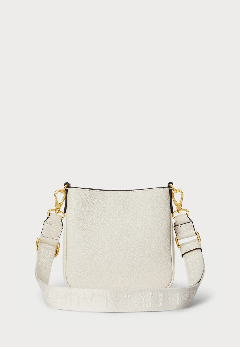 Lauren Ralph Lauren White Cmryn Small Rattan Crossbody Bag