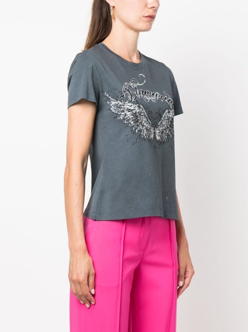 Blumarine Washed Cotton T-Shirt