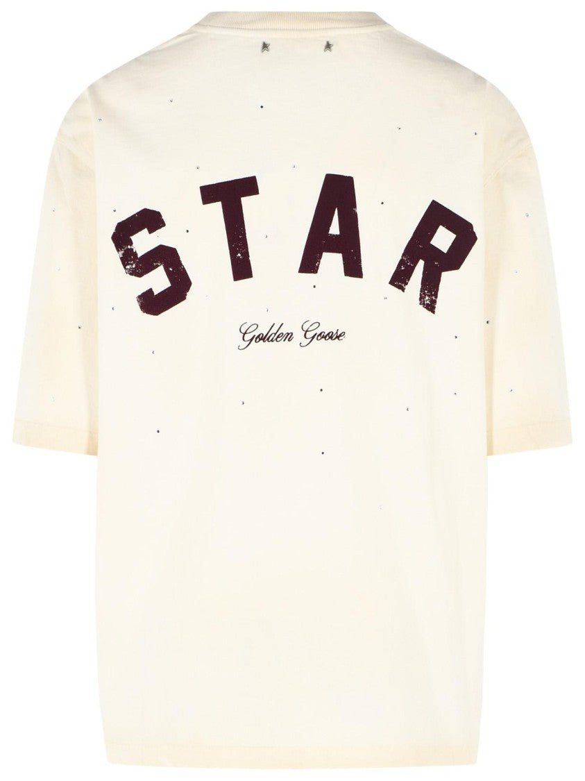 Golden Goose 'Star' Ivory Cotton T-Shirt