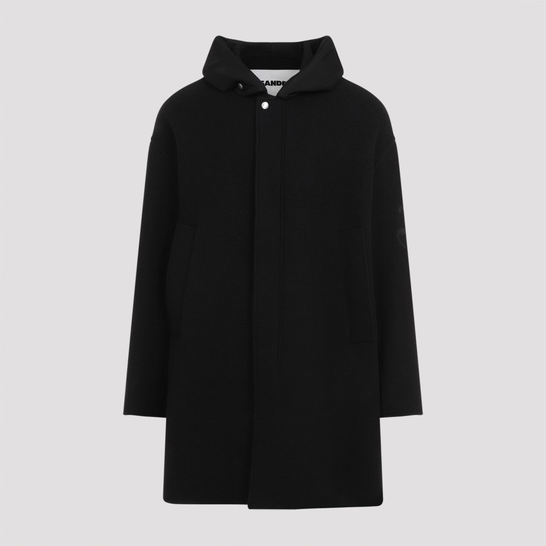 Jil Sander Wool Blend Coat With Hood And Sophisticated Design