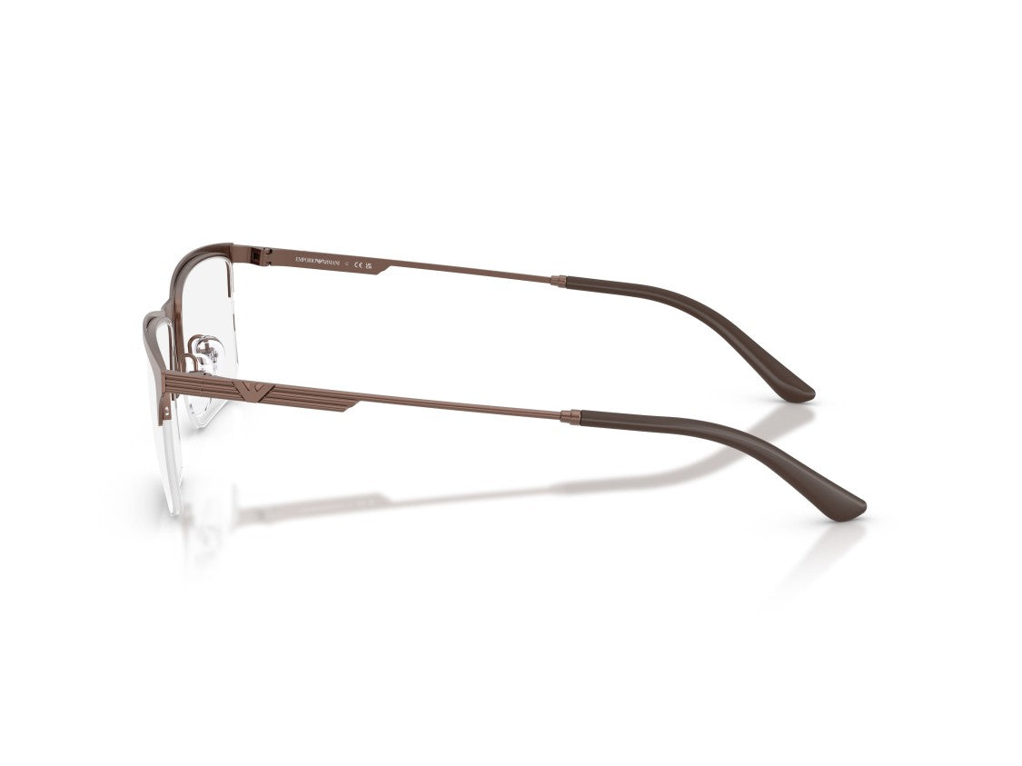 Emporio Armani Brown 0Ea1177 Semi-Rimless Metal Sunglasses