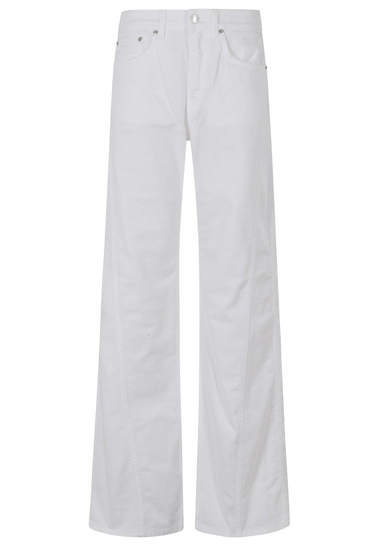 Department 5 White Resort Soft Wide-Leg Cotton Jeans