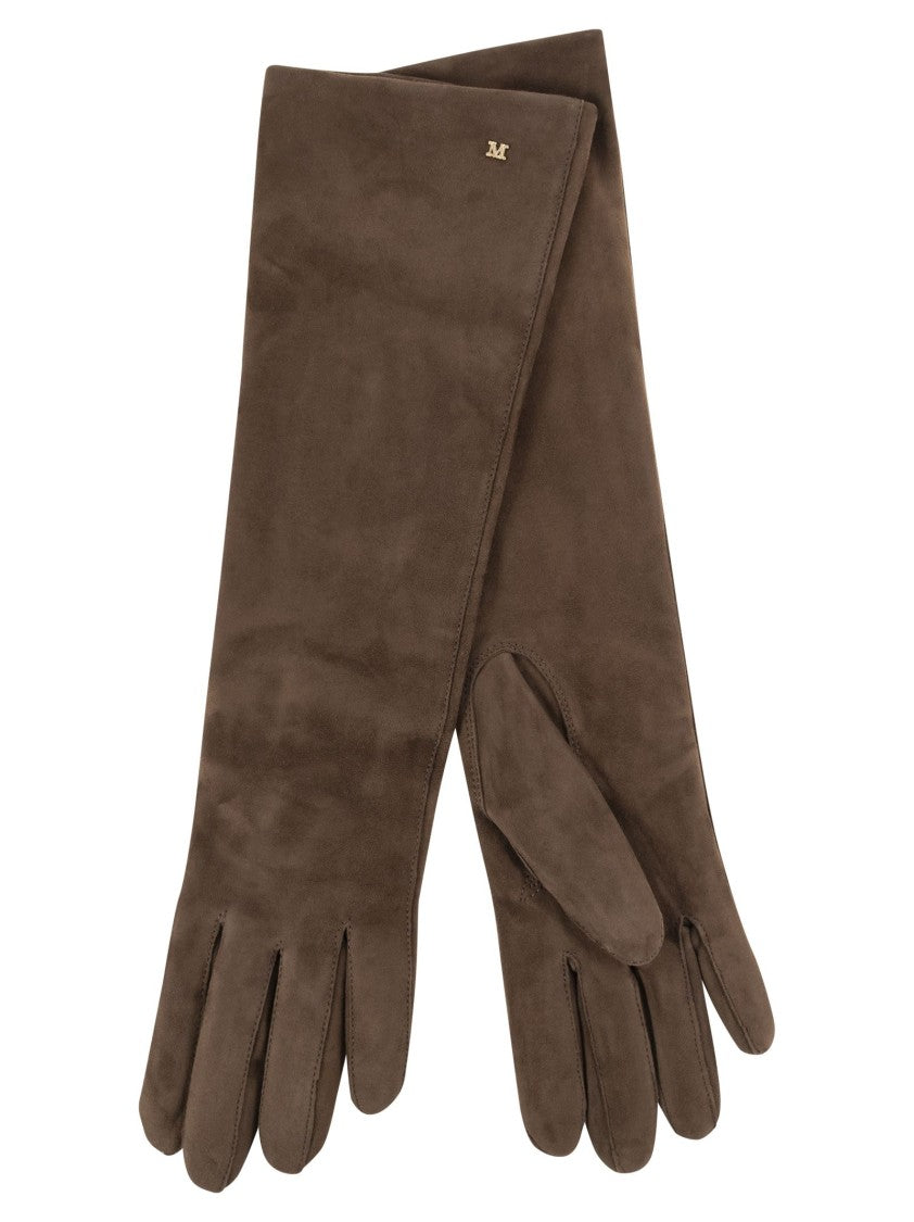 Max Mara Afideesuede - Long Suede Nappa Gloves