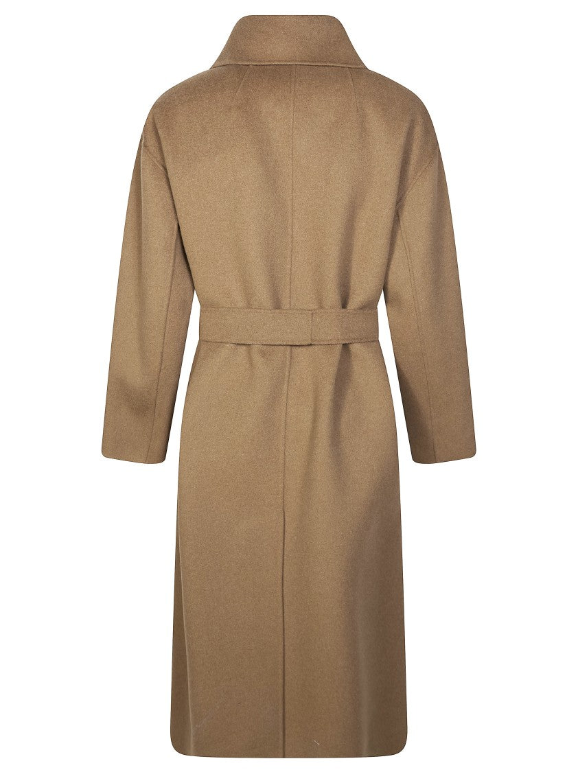 Max Mara Rich Brown Hobby Wrap Coat