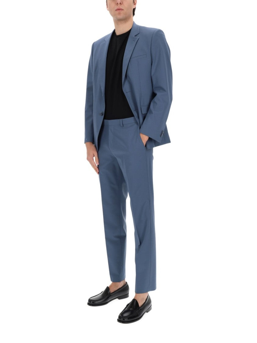 Hugo Arti-Hesten Blue Wool Blend Suit