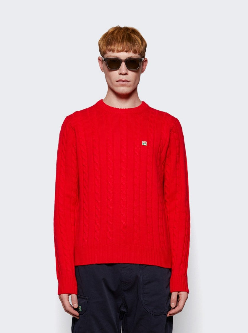 Fila+ F+ Cable Knit Crewneck Sweater